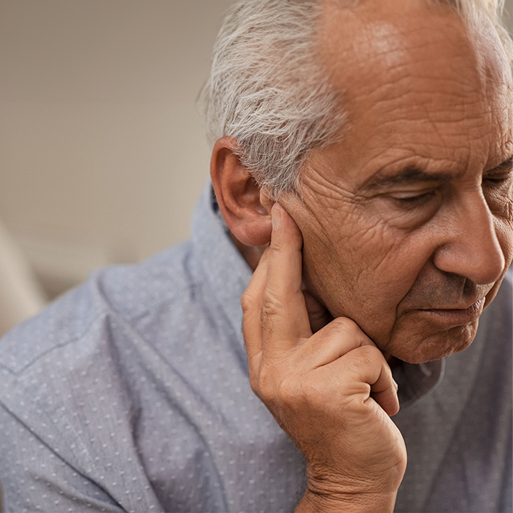 A patient undergoing hearing care at audiology office in Long Island, NY.